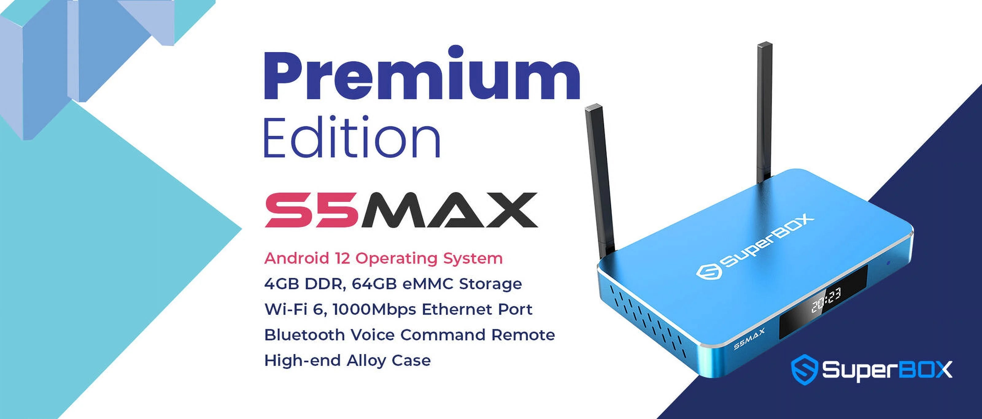 Superbox S5 Max 6k HD with mini Backlit keyboard 8k hd cable 64g usb flash driver M31259