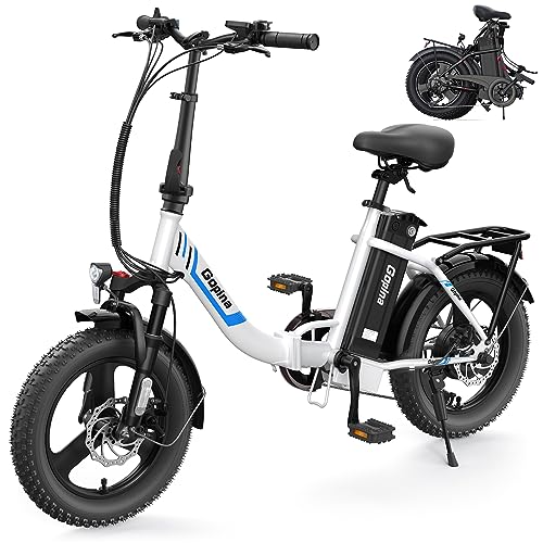 Vivi Gopina Electric Bike, 16" x 3.0 Fat Tire Electric Bike, 350W Step Thru Electric Bicycle, 48V Removable Battery, Up to 40 Miles, LCD Display, 20mph, 7 Speed, UL 2849 Certification