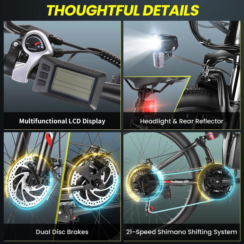 Foldable Electric Bike 500W 26" 48V Full Suspension for Adults G202633