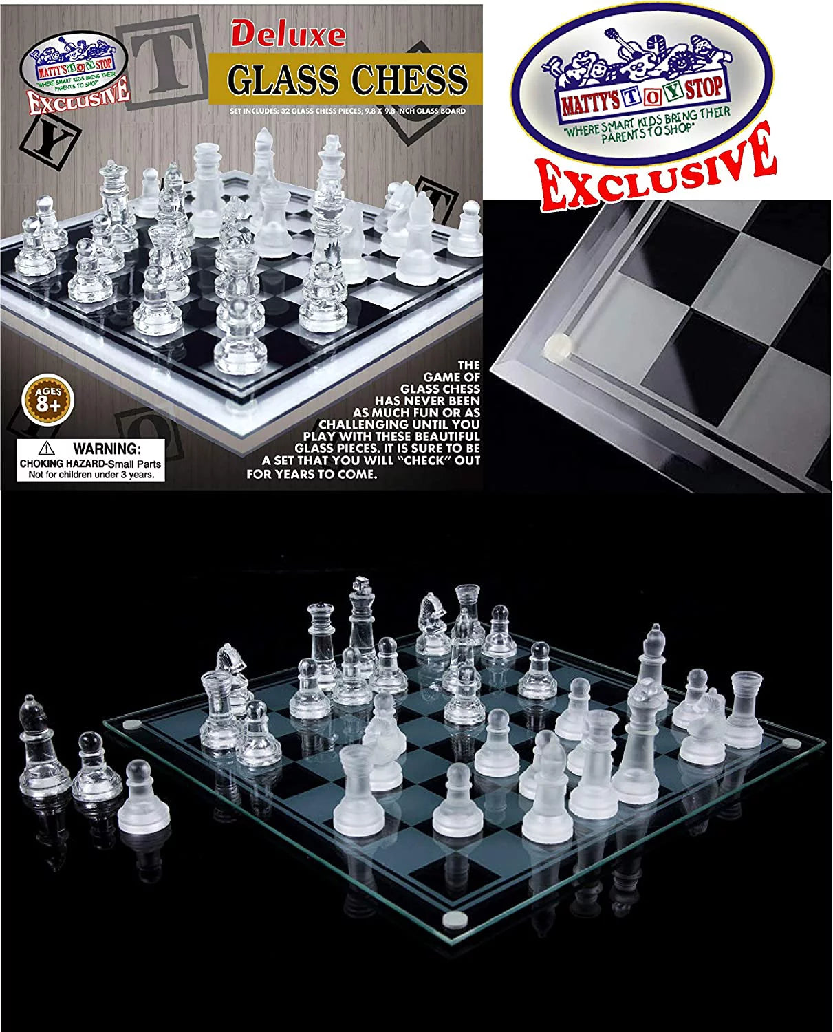 Glass Chess Set Small W817