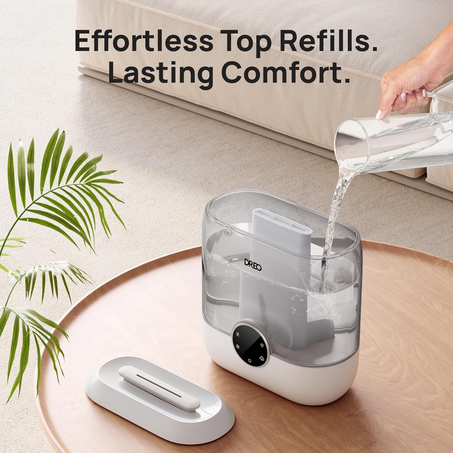 6L Ultrasonic Cool Mist Humidifier for Bedroom, 60 Hour Runtime, Gray B71797