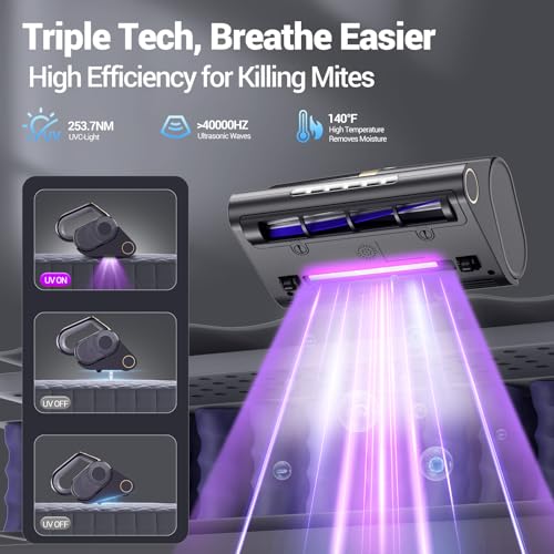 Mattress Vacuum Cleaner with HEPA Filter, 16Kpa Suction L8864