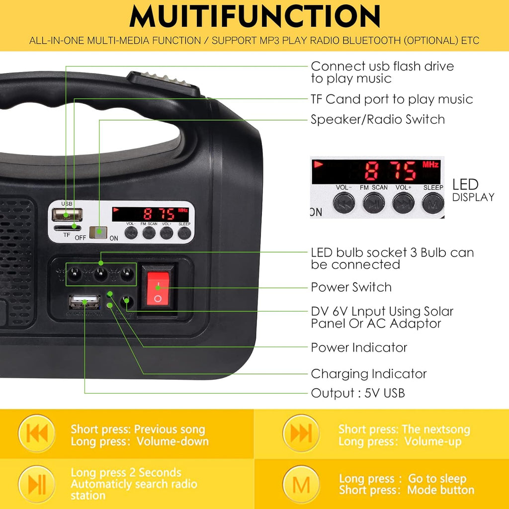 Solar Generator with Panels - Portable Power Station for Emergency Home Use O50192