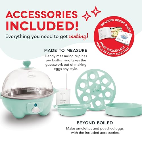 Rapid Egg Cooker for 6 Eggs, Hard Boiled, Poached, Scrambled, or Omelets, Auto Shut Off - Black O7665
