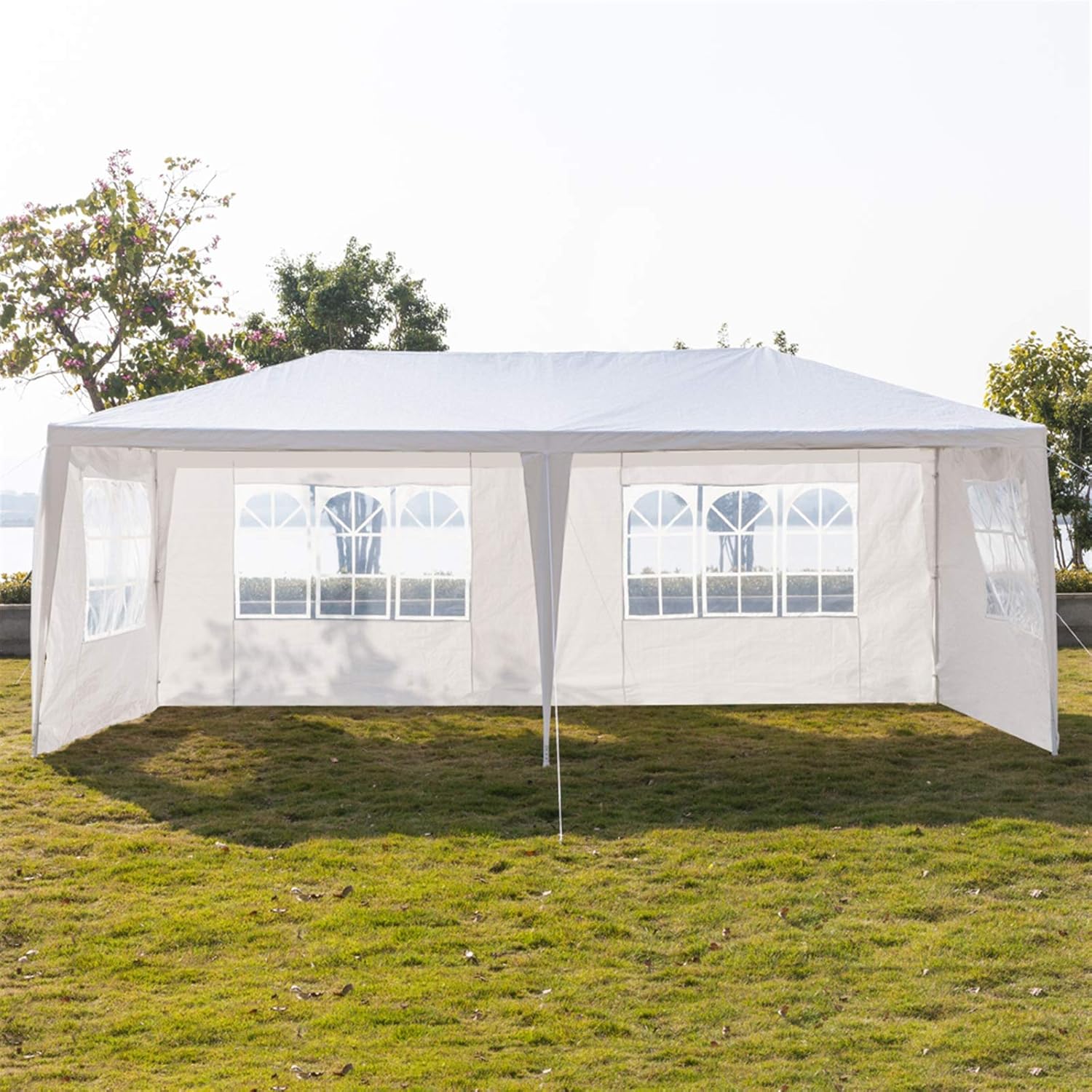 Outdoor Party Tent with Sidewalls and Windows, 10x20 U13894