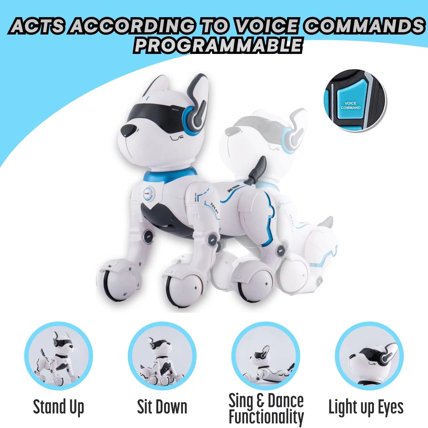 Robot Dog Toy for Kids, Smart Dancing Mini Pet Robot S297000