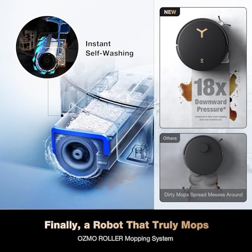 Robot Vacuum and Mop, 18500Pa Suction, Auto-Lift, Self-Emptying X838