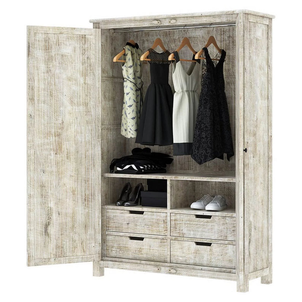 Carved Wooden Wardrobe Cabinet Q978