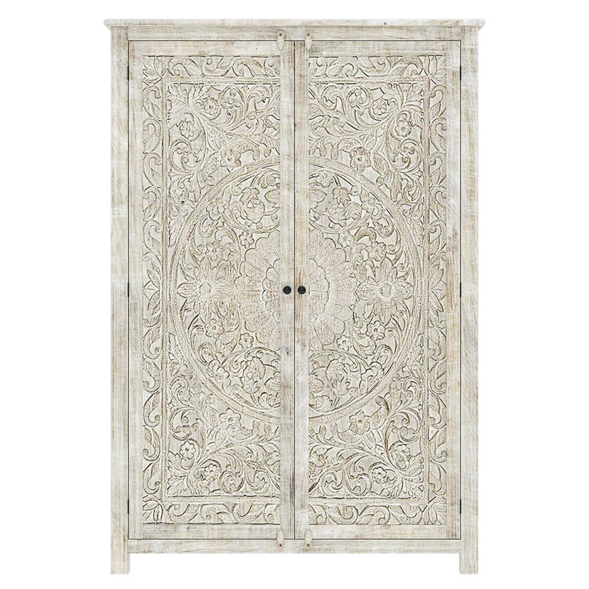 Carved Wooden Wardrobe Cabinet Q978