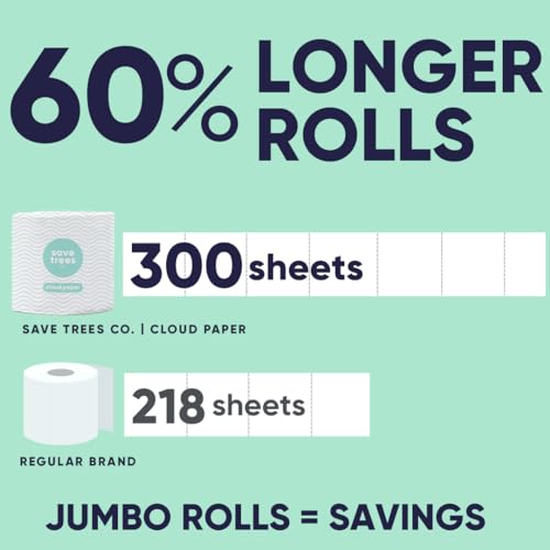 Bamboo Toilet Paper 3-Ply - 24 Rolls, 300 Sheets Per Roll, Septic Safe O52271