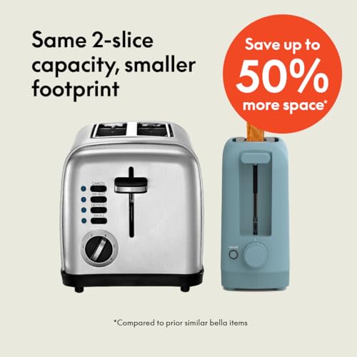 2 Slice Slim Toaster with 6 Shade Control, Reheat & Cancel, Removable Crumb Tray E366018