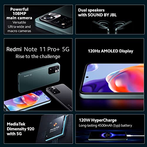 Redmi Note 11 Pro+ 5G 128GB 6GB Unlocked 6.67" 108MP Camera I511