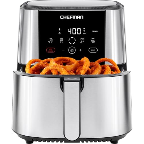 XL 8-Qt Touch Digital Air Fryer, Nonstick Dishwasher-Safe, Stainless Steel I664659
