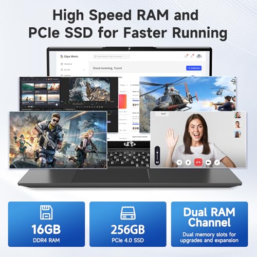 15.6" IPS FHD Laptop, Intel 6 Core i3, 8GB RAM 256GB SSD, Backlit Keyboard, Fingerprint, Win 11 N234426