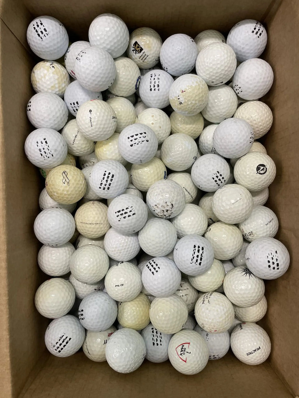 72 Pack Recycled Golf Balls with Mesh Bag B478580