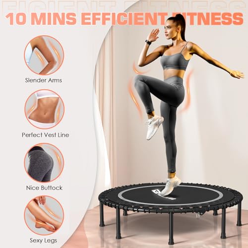 Foldable Mini Trampoline for Adults with Durable Bungees V5441