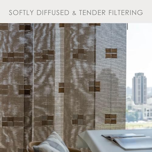 Adjustable Sliding Track Vertical Blinds for Windows, Room Dividers X60372