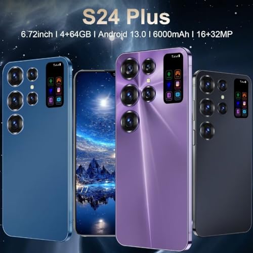Unlocked Smartphone 4GB+64GB Android 13 6.72" 6000mAh Dual SIM Purple H871952