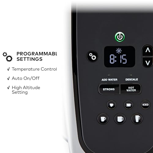 Single Serve K-Cup Pod Coffee Maker with Strength and Temperature Control V671355