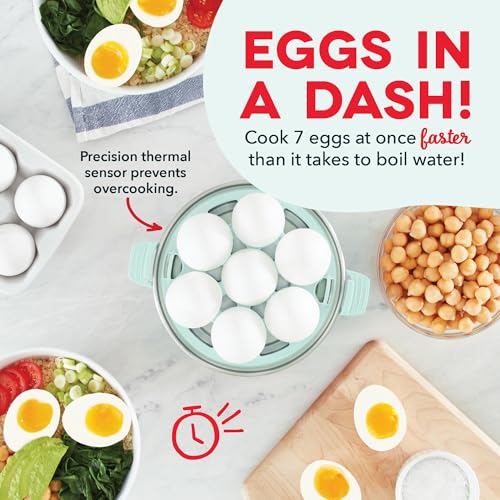 Rapid Egg Cooker for 6 Eggs, Hard Boiled, Poached, Scrambled, or Omelets, Auto Shut Off - Black O7665