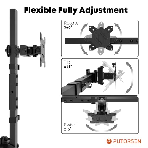 Dual Monitor Wall Mount for 24-38 Inch Screens, VESA 75x75/100x100mm, Black I8309