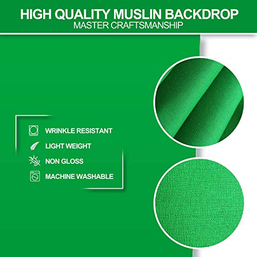 Green Screen Backdrop 6x9 FT for Photography and Streaming E243443