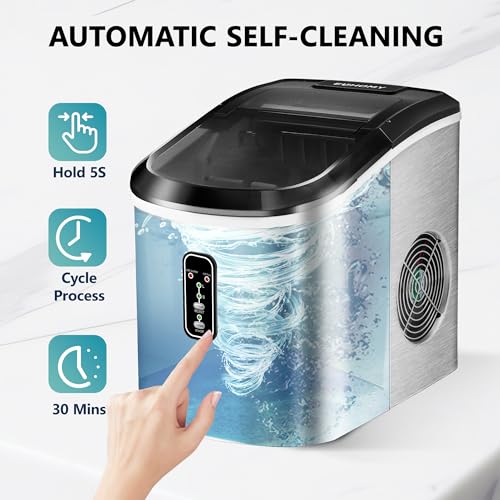 Nugget Ice Maker Countertop, 34lbs Per Day, Auto-Cleaning, Portable with Basket and Scoop Z503075