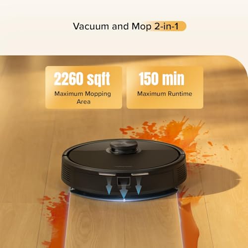Robot Vacuum with Self-Empty Dock, 5500 Pa Suction, LiDAR Navigation S624100