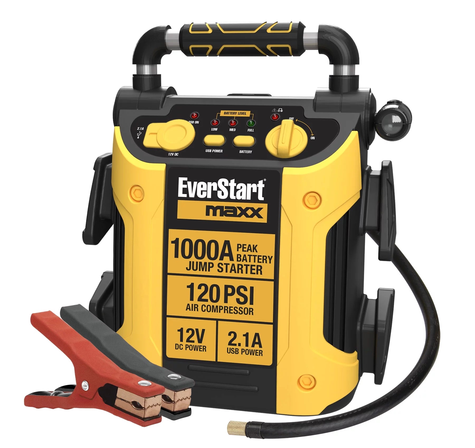 EverStart Maxx J5C09E 1000 Peak Amp Jump Starter with Compressor,  DC and USB Power