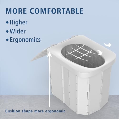 Portable Folding Camping Toilet with Lid for Adults N55353