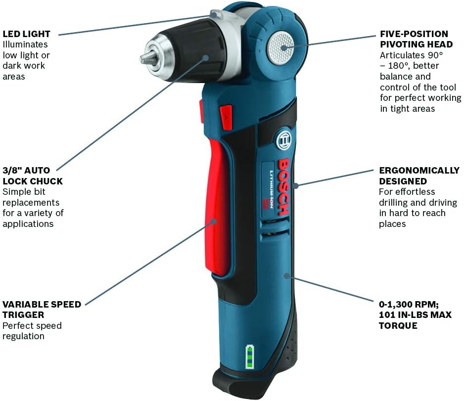 12V Max 3/8 In. Right Angle Drill/Driver Kit with 2.0Ah Battery J582