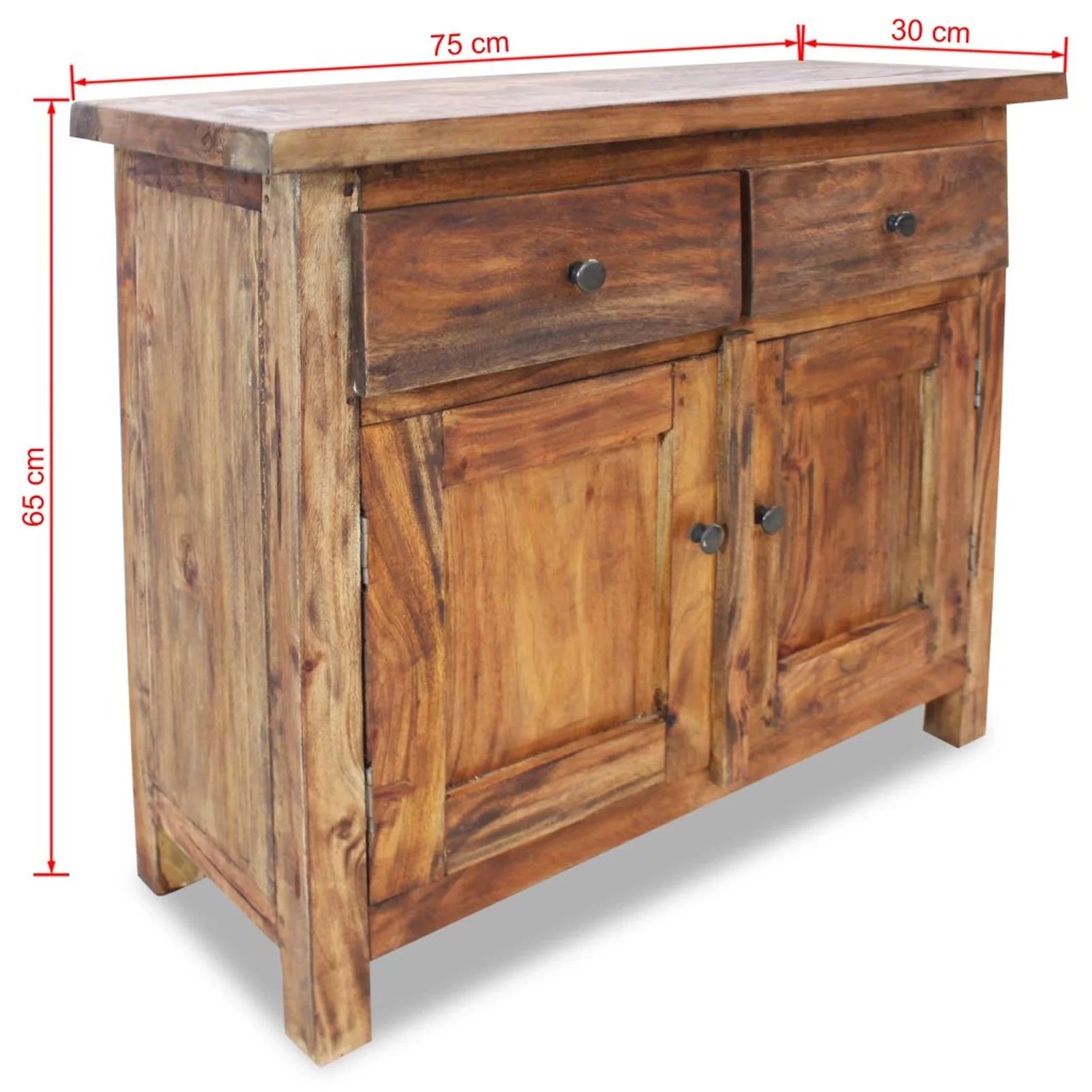 Handmade Sideboard Storage Cabinet with 2 Drawers and Shelf R616