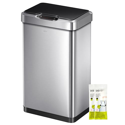 Touchless Motion Sensor Trash Can, 13.2 Gallon, Brushed Stainless Steel K748461