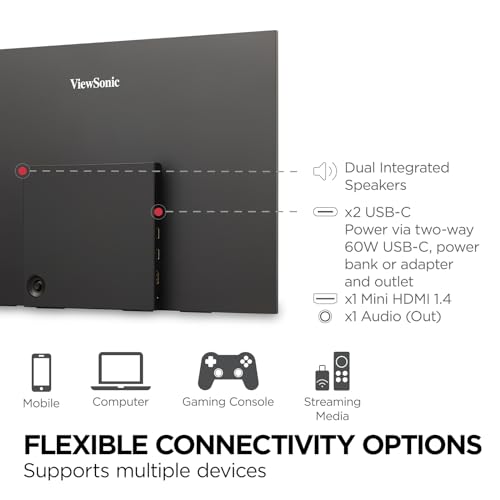 15.6 Inch 4K UHD Portable OLED Monitor with USB C, Mini HDMI, and Built-in Stand H65491