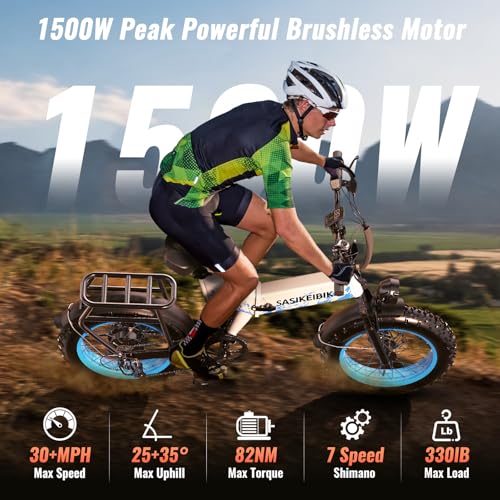 Folding Electric Bike for Adults Full Suspension, 20" Fat Tire D6225