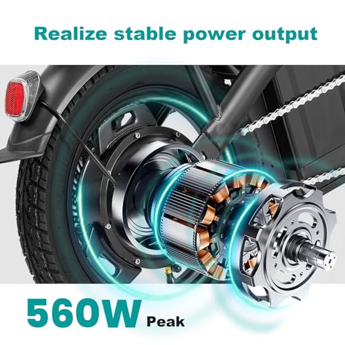 Foldable Electric Bike for Adults, 560W Motor, 48V Battery, 24MPH J5055