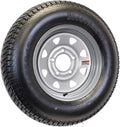eCustomrim Trailer Tire On Rim ST205/75D15 15 in. Load C 5 Lug Silver Spoke Wheel - 2 Year Warranty w/Free Roadside