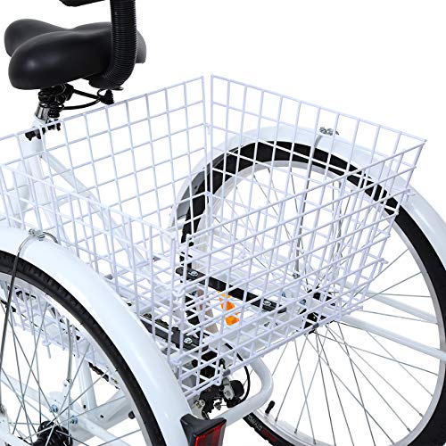 Adult Tricycle 3-Wheel Bike with Shopping Basket C4118