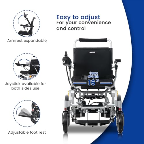Electric Wheelchair for Adults Lightweight Foldable All Terrain M4765