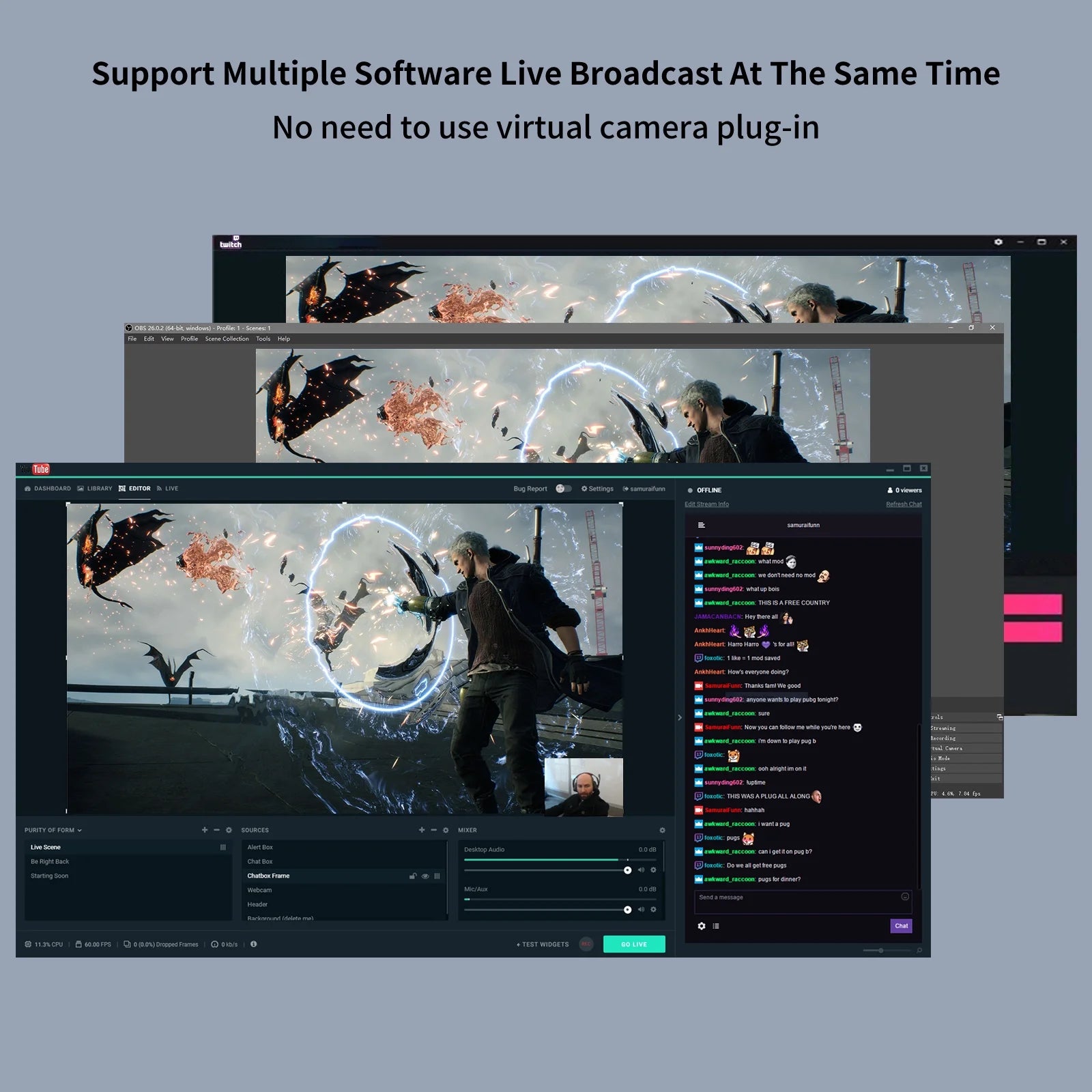 4K60HZ PCIe X4 video capture card for live streaming S2409
