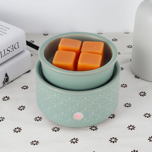 Ceramic Wax Melt Warmer - 3-in-1 Electric Wax Warmer for Scented Wax Tarts and Essential Oils J77481