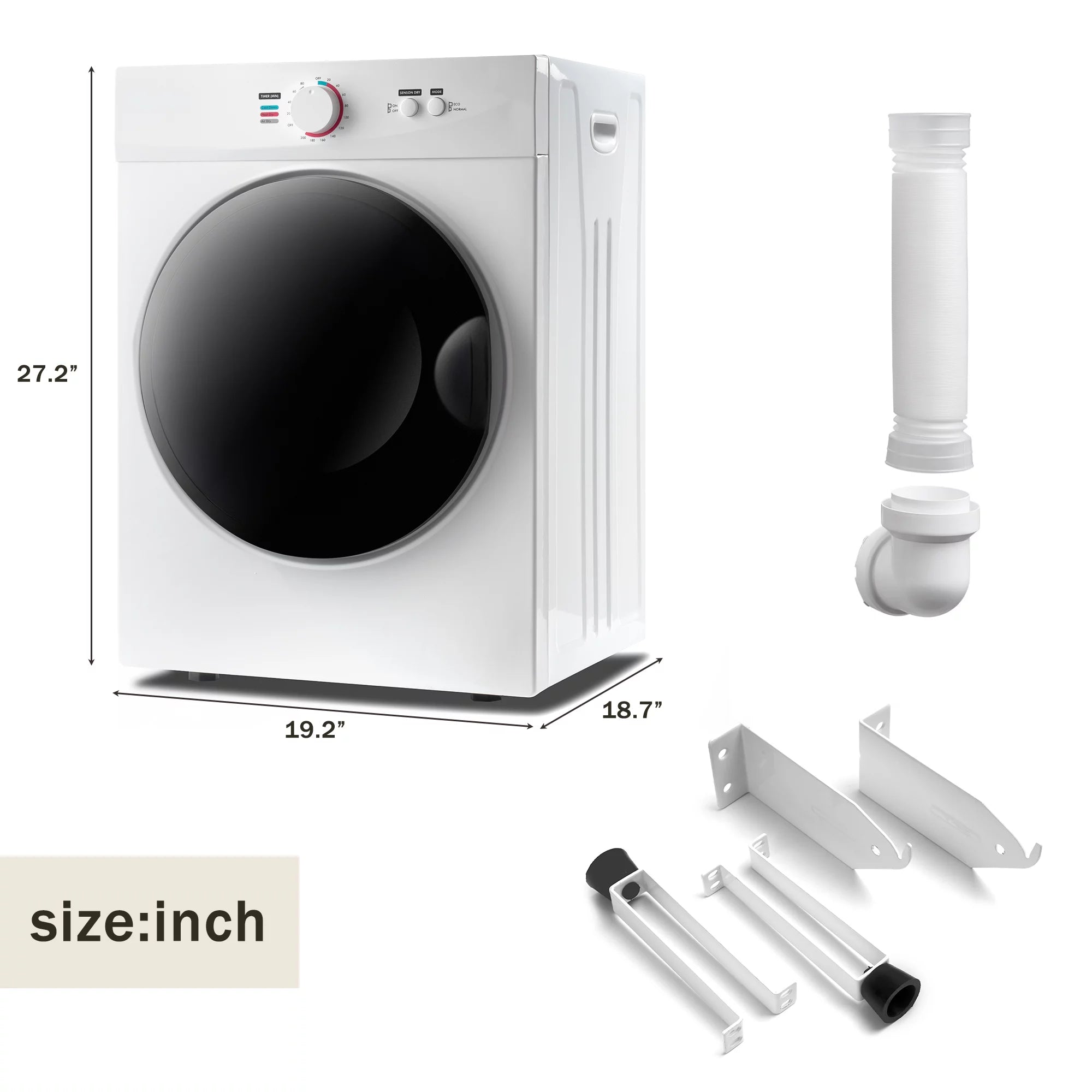 Portable Clothes Dryer, 1010W, 5 Drying Modes for Apartment Dormitory Camping J1928