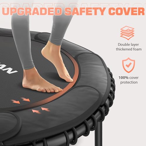 Foldable Mini Trampoline for Adults with Durable Bungees V5441
