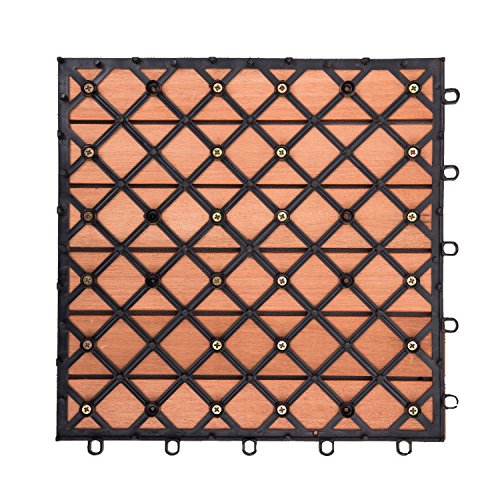 Interlocking Acacia Hardwood Deck Tile T90355