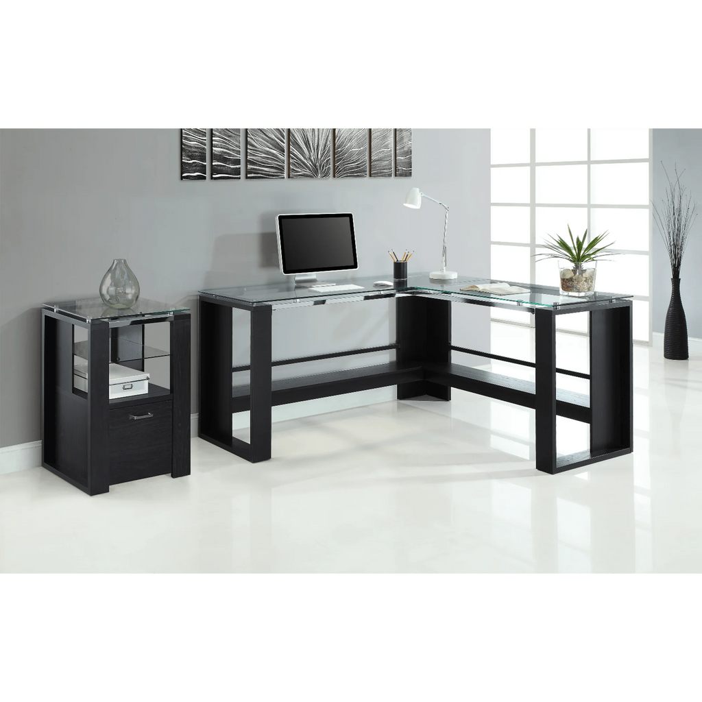 L-Shape Corner Desk, Espresso Q5110