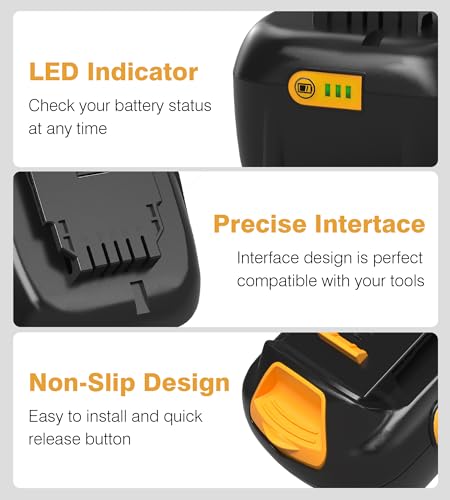 2Pack 6.0Ah Replacement Battery for 20V Cordless Power Tools Q7038