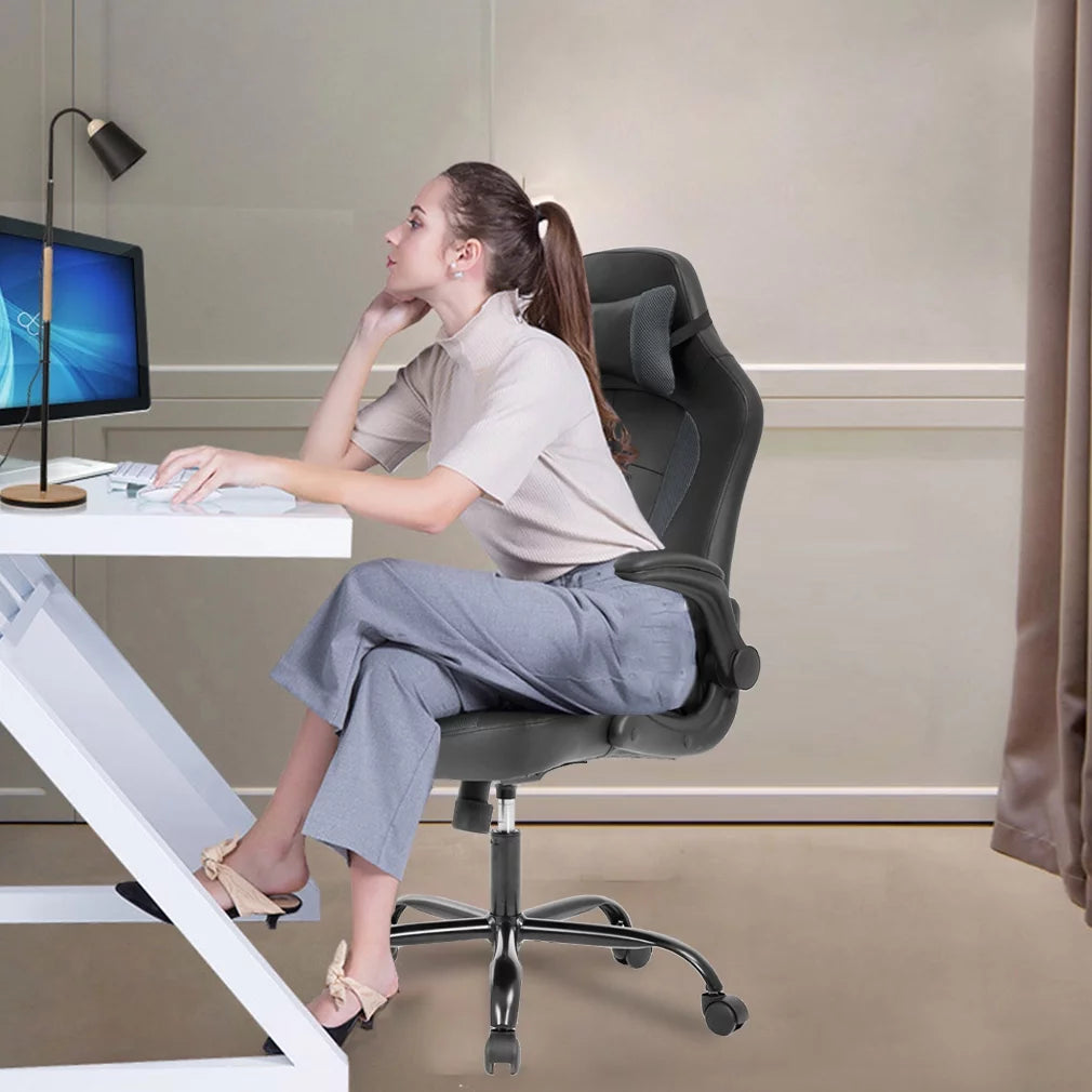 Adjustable Ergonomic Swivel Gaming Chair, Grey V824