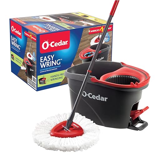 O-Cedar EasyWring Microfiber Spin Mop and Bucket Cleaning System