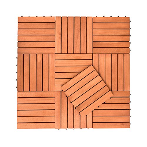 Interlocking Acacia Hardwood Deck Tile T90355