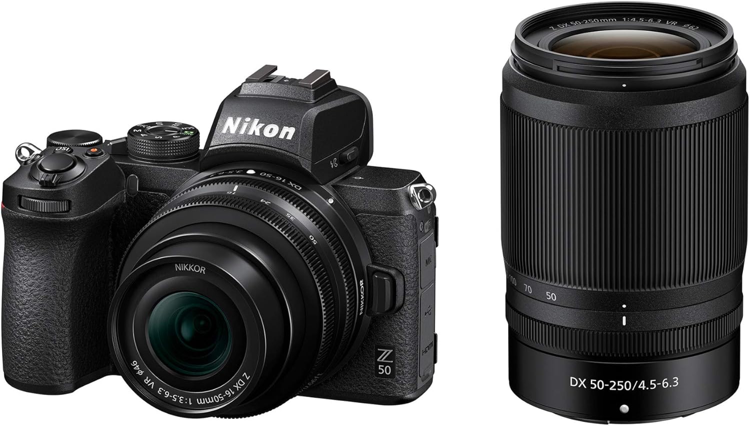 Mirrorless Camera Bundle with 16-50mm and 50-250mm Lenses C3018